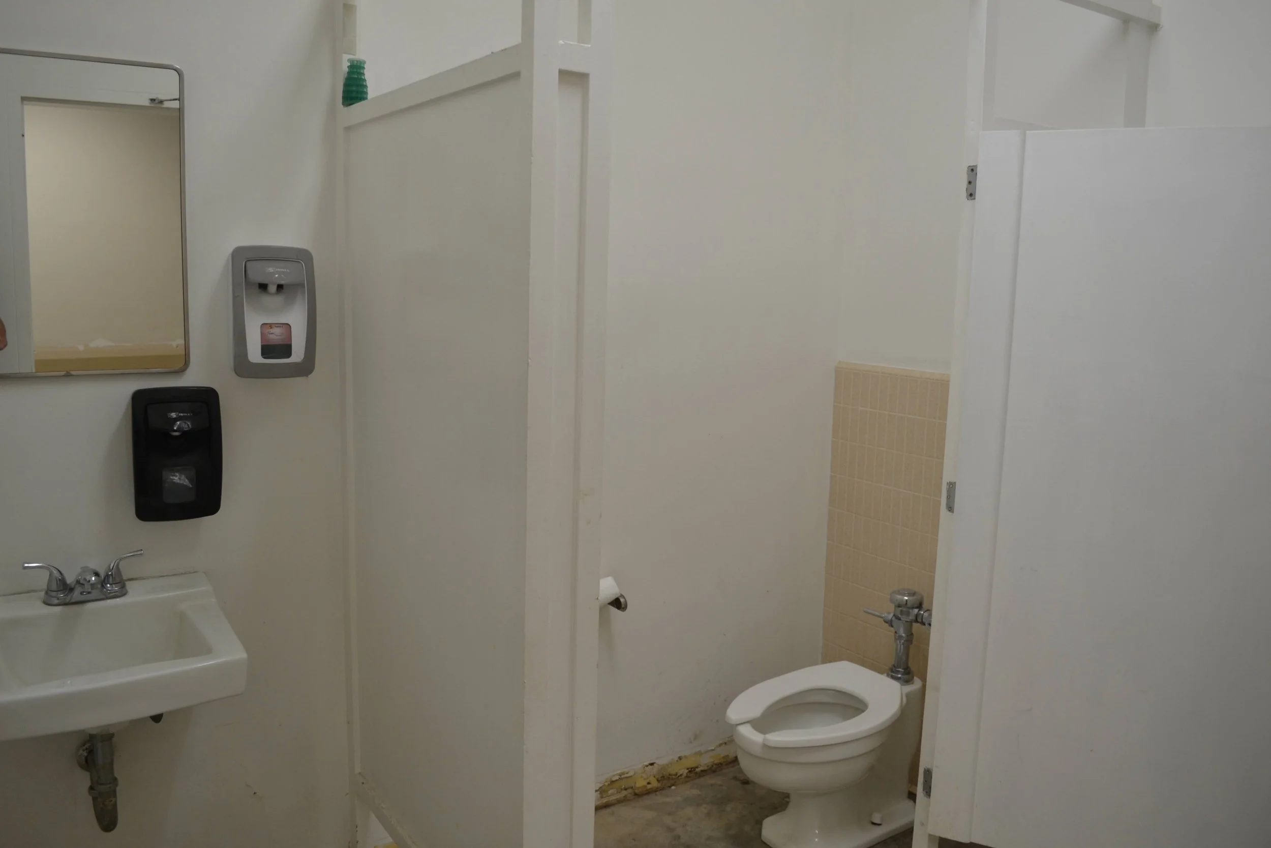 One of the original church bathrooms before renovation
